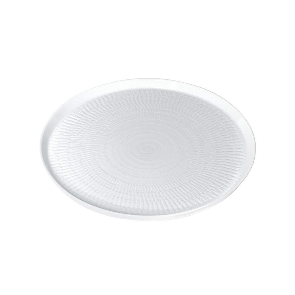 【未使用】  ホワイト レリーフ　1級品　大皿 ホワイトとちり 荒彫丸皿（大） – zizi STORE